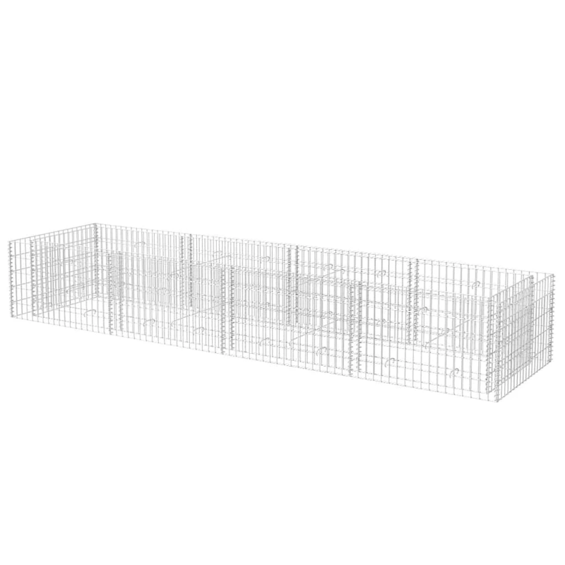 vidaXL gabions, augstā puķu kaste, tērauds, 360x90x50 cm