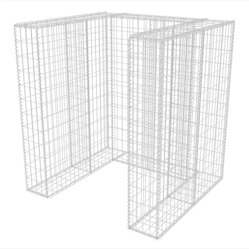 vidaXL gabions atkritumu konteineriem, tērauds, 110x100x120 cm