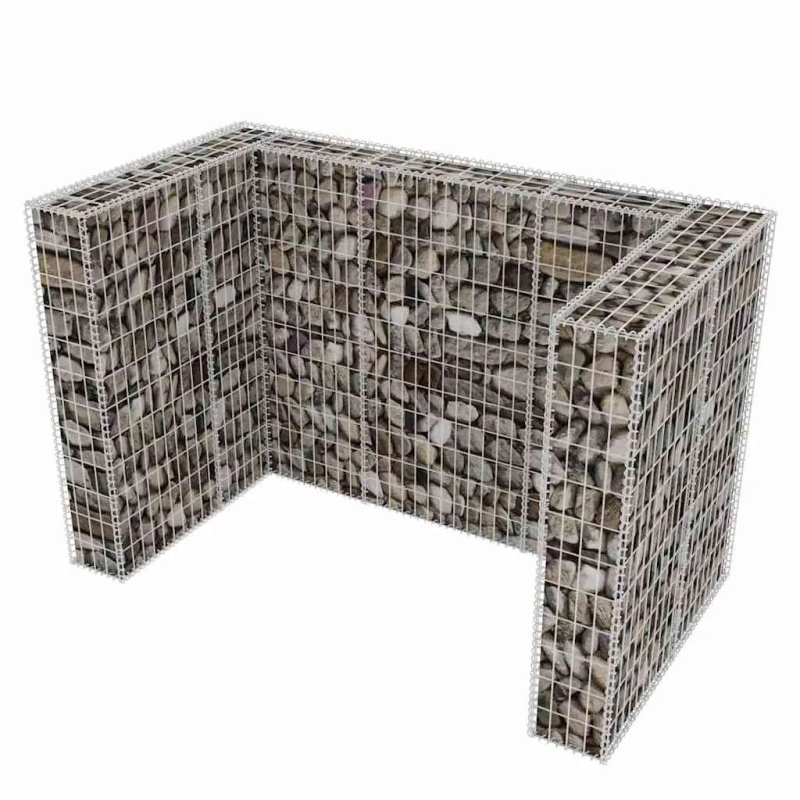 vidaXL gabions atkritumu konteineriem, tērauds, 180x100x120 cm