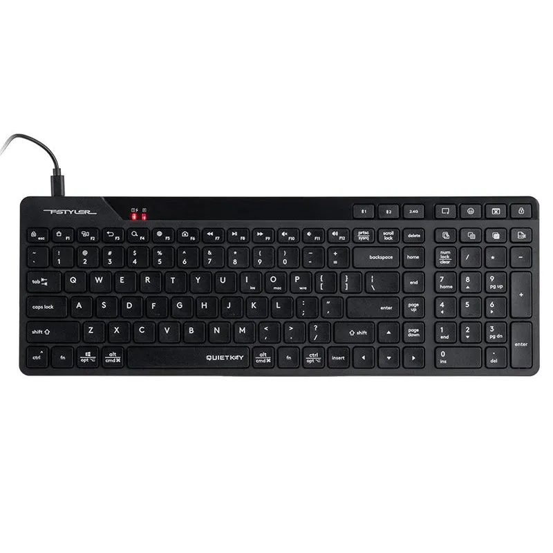 A4Tech 47726 Fstyler FBK27C AS 2.4 GHz+BT ,Silent,, Black