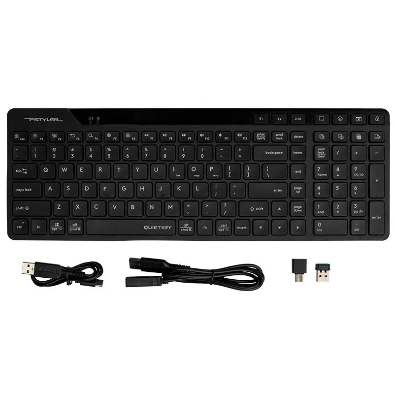 A4Tech 47726 Fstyler FBK27C AS 2.4 GHz+BT ,Silent,, Black