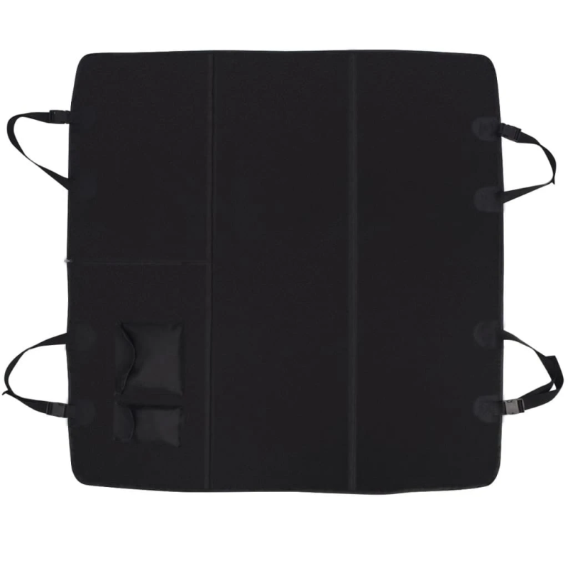 vidaXL aizmugurējā sēdekļa pārsegs mājdzīvniekiem, 148x142 cm, melns