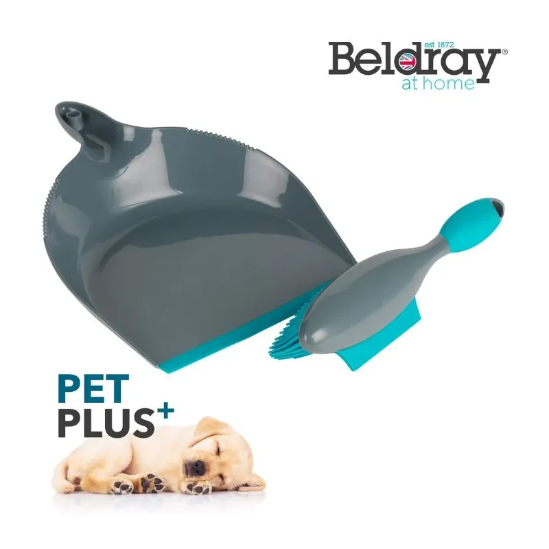 Beldray LA069351FP1EU7 Pet Plus Rubber Head Dustpan & Brush