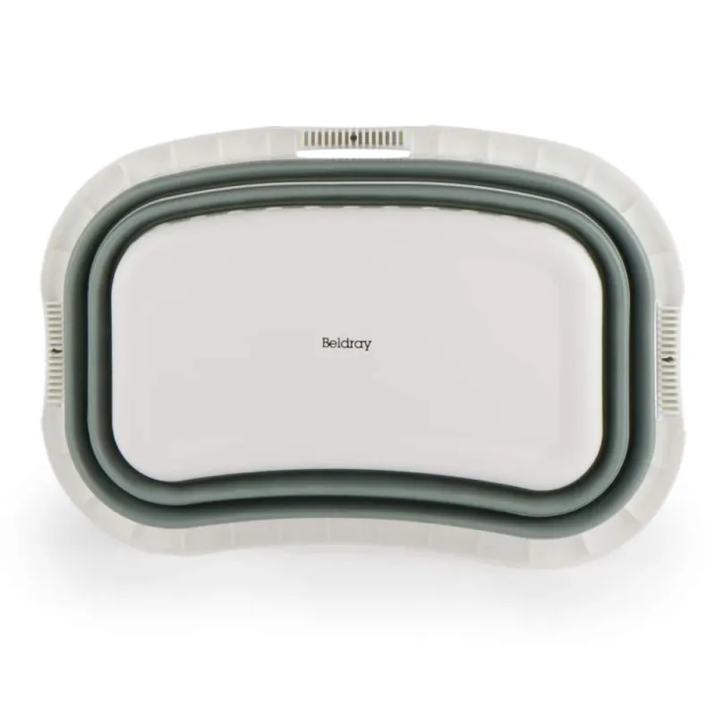 Beldray LA072979GRNFEU7 37 L Collapsible Hip Hugger Laundry Basket