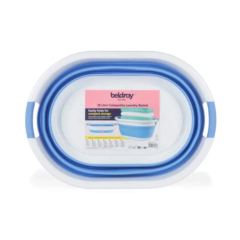 Beldray LA034816CRNFPEU7 Collapsible Laundry Basket 28L