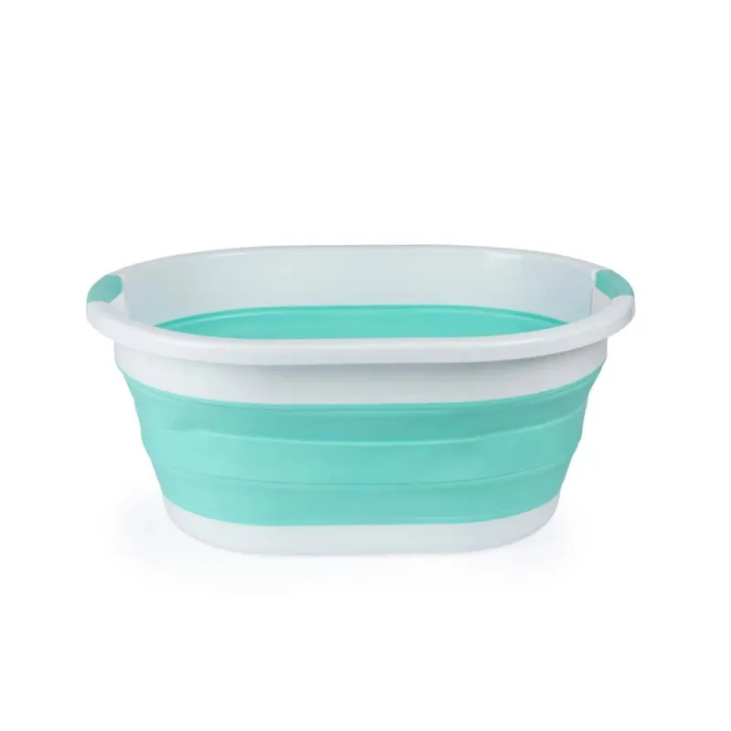 Beldray LA034816MNTFPEU7 Collapsible Laundry Basket 28L White-Mint