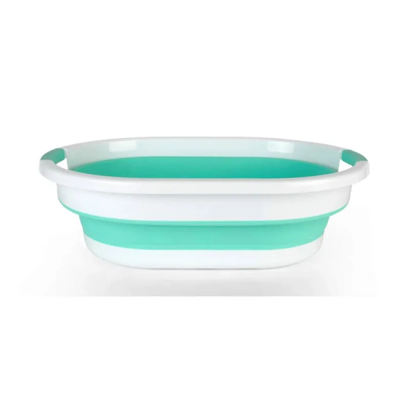 Beldray LA034816MNTFPEU7 Collapsible Laundry Basket 28L White-Mint