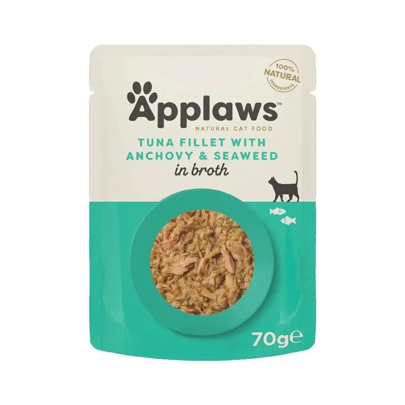 Mitrā kaķu barība Applaws. tunzivis-anšovi. 0.07 kg