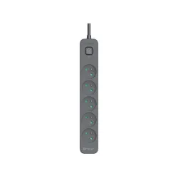 Tracer 47813 Super Line+ Graphite 1.5m ,5 outlets ,