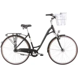 Velosipēds ROMET Art Deco Lux, ar priekšējo grozu, melns ,M,