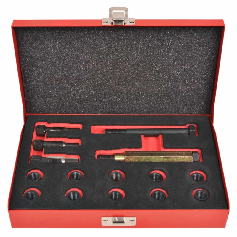 vidaXL 15-daļīgs kvēlsveču vītņu remonta komplekts, M10x1,0 mm