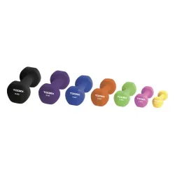 Hantele TOORX neoprēna hanteles, sarkanas, 3 kg
