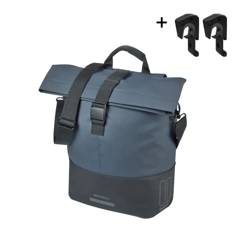 Bagāžas soma BASIL Cove ar MIK āķiem, 14-16 L, zila-melna