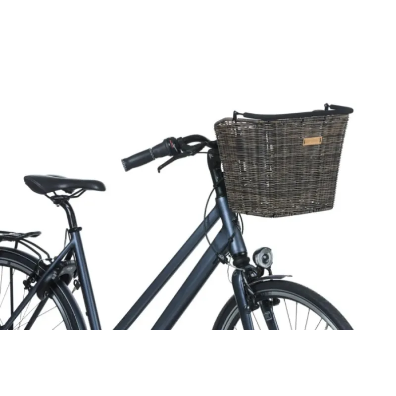 Velosipēda priekšējais grozs Basil Bremen Rattan Look KF, noņemams