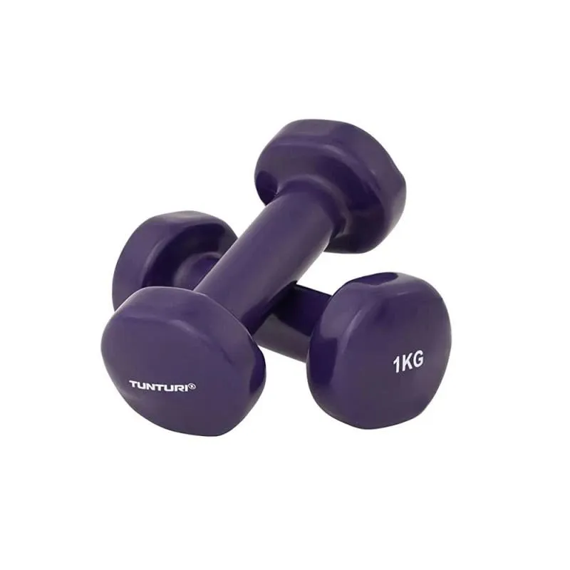 Hanteles TUNTURI Vinila hanteles 1.0kg, violeta