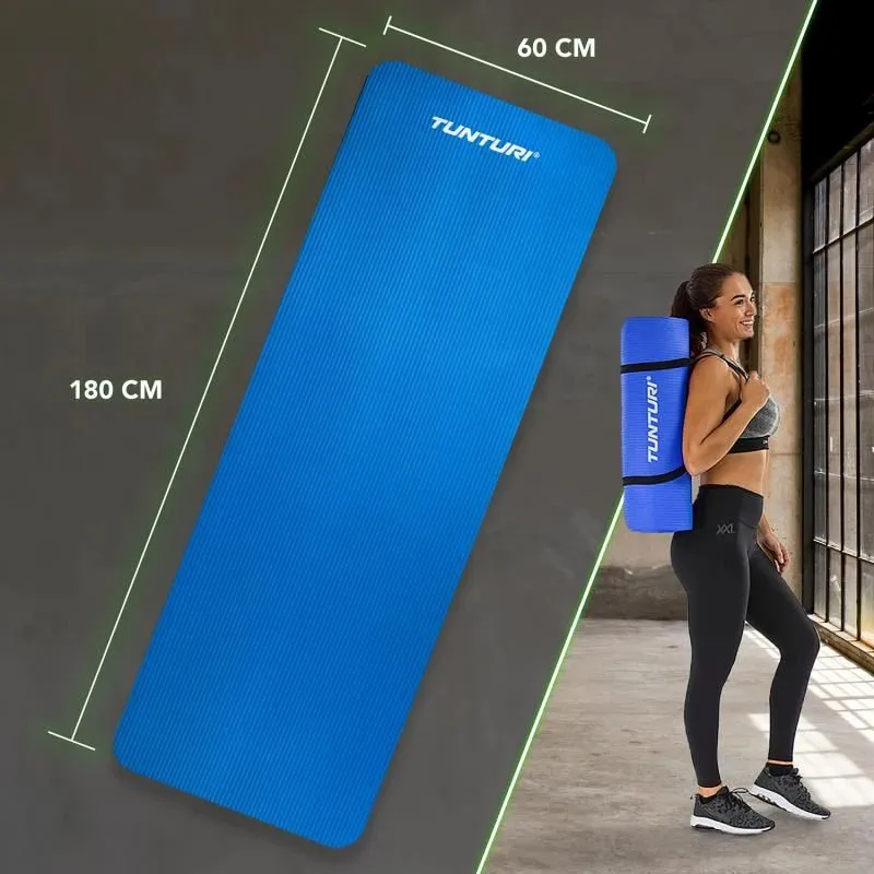 Vingrošanas paklājiņš TUNTURI Fitnessmat NBR, zils