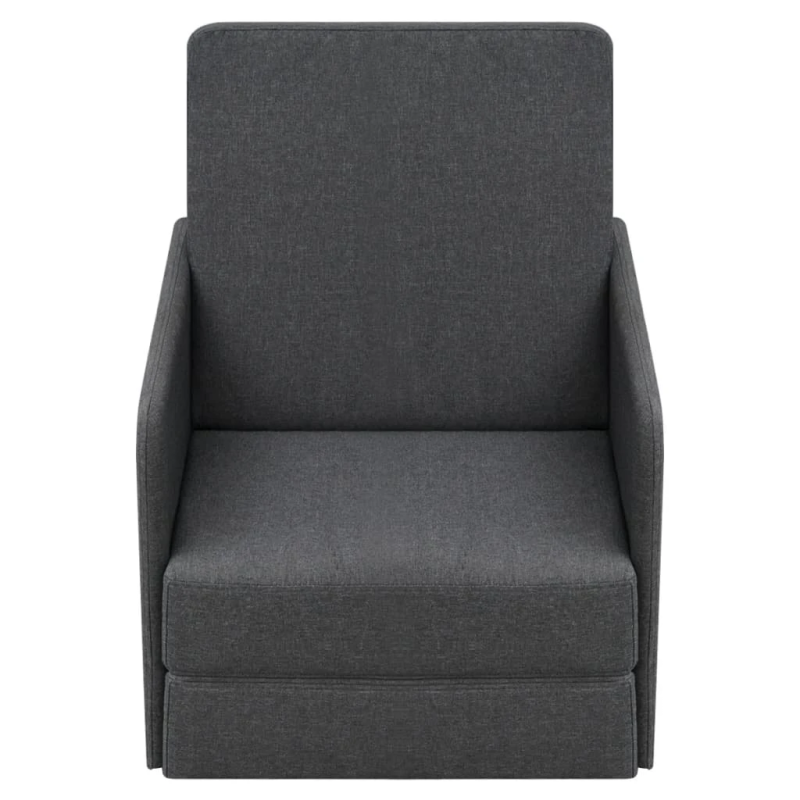 vidaXL izvelkams krēsls, tumši pelēks audums