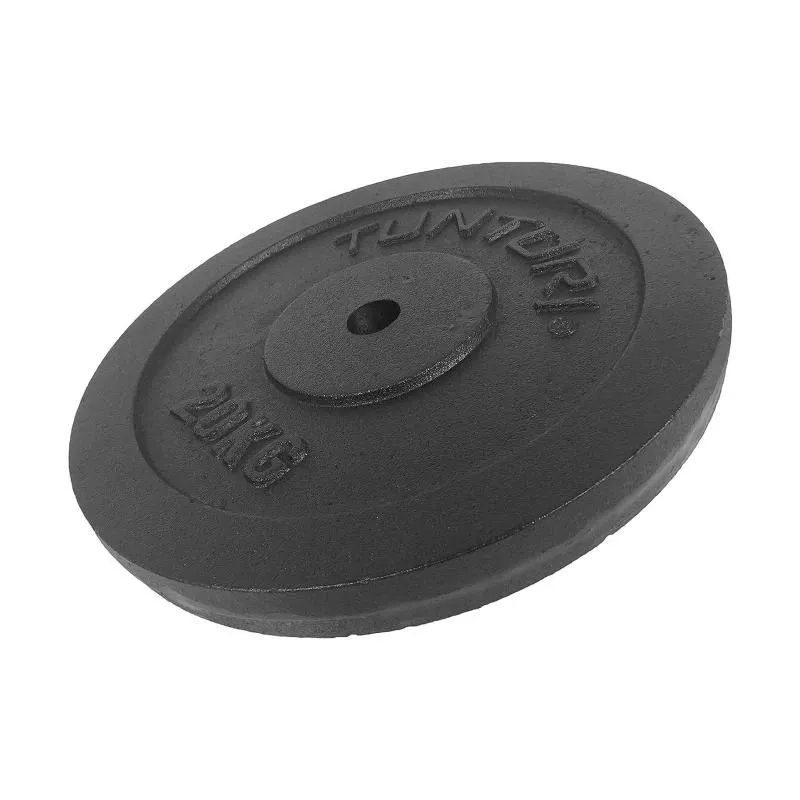 Svara šķīvis TUNTURI Plate Melns, 30 mm, 20 kg