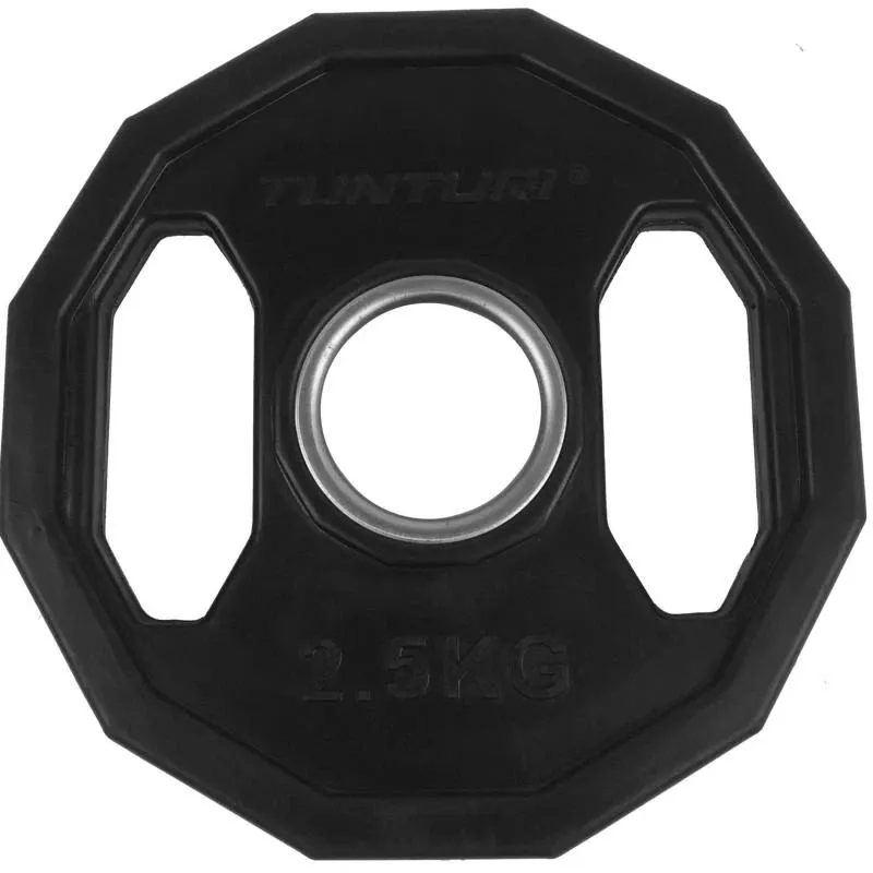 Svaru šķīvji TUNTURI Olimpiskās gumijas plāksnes, 50 mm, 2,5 kg