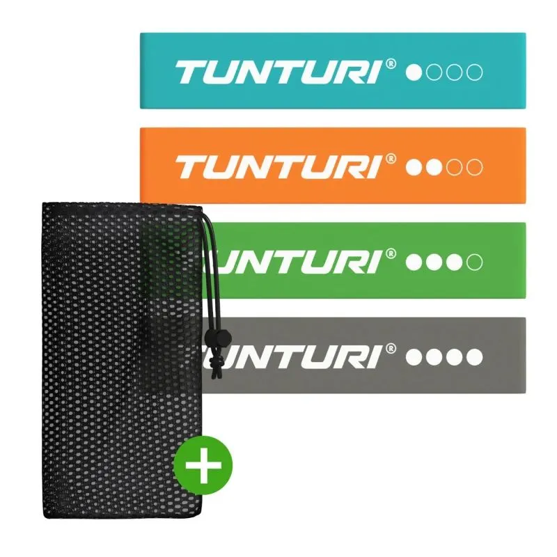 TUNTURI Mini Resistance Band Set, 4 gab