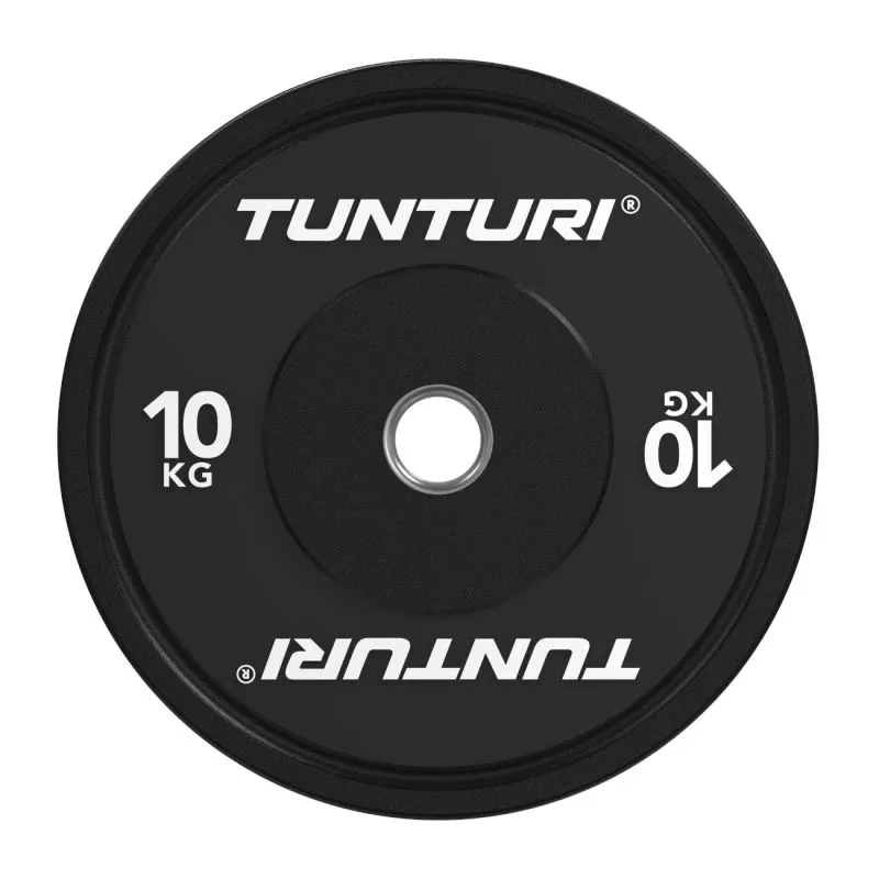 Svaru disks TUNTURI Platinum Bumper Plate, melns, 50 mm, 10 kg