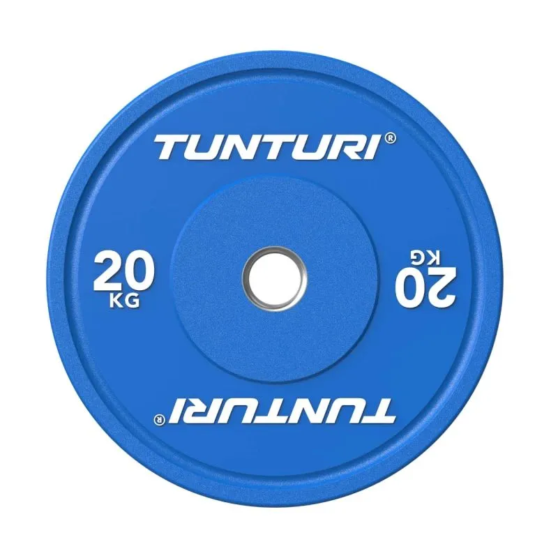 Svaru disks TUNTURI Platinum Bumper Plate, zils, 50 mm, 20 kg