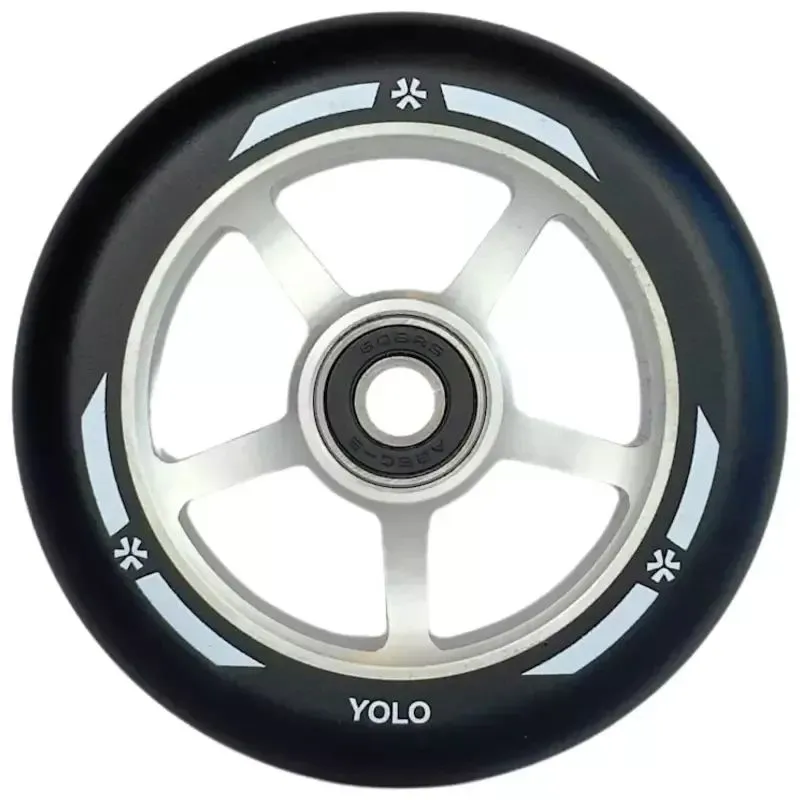 Motorollera ritenis Union Yolo Pro Scooter Wheel 100mm melns-sudrabs