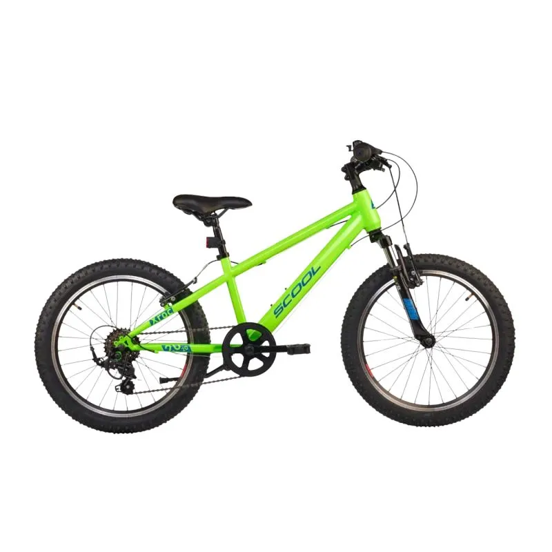 Bērnu velosipēds S'COOL Xroc, 20 neona zaļš-okeāna krāsas