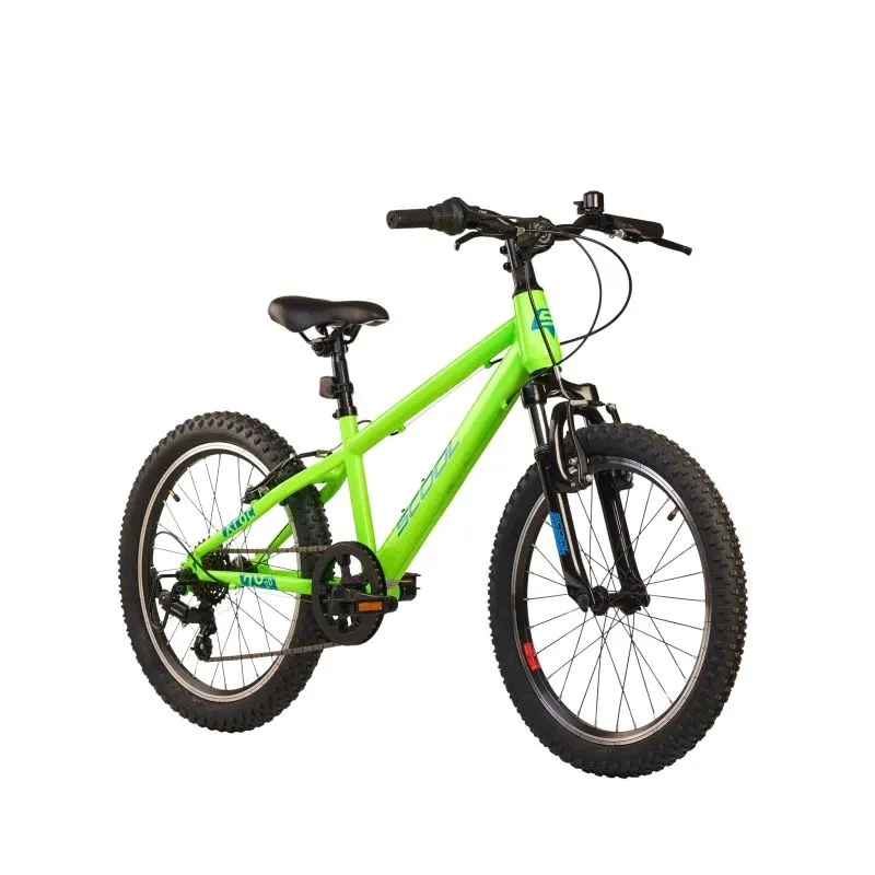 Bērnu velosipēds S'COOL Xroc, 20 neona zaļš-okeāna krāsas