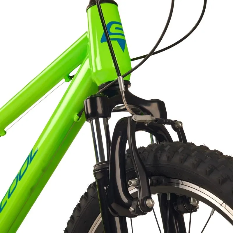 Bērnu velosipēds S'COOL Xroc, 20 neona zaļš-okeāna krāsas
