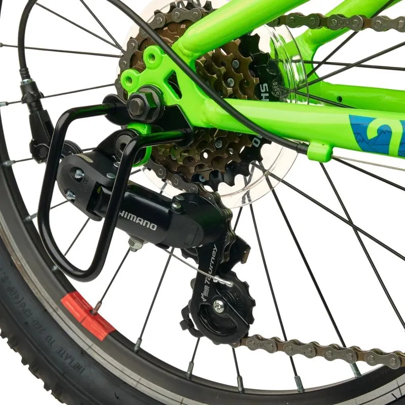 Bērnu velosipēds S'COOL Xroc, 20 neona zaļš-okeāna krāsas