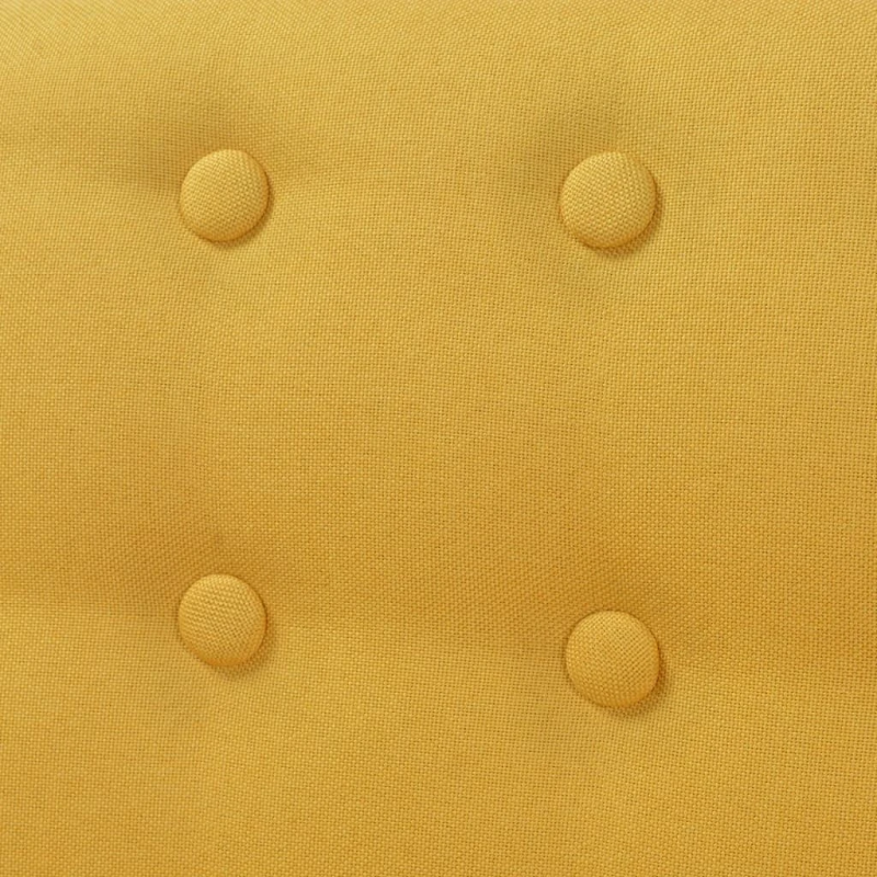 vidaXL atpūtas krēsls, dzeltens audums