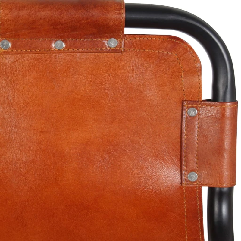 vidaXL bāra krēsli, 2 gab., dabīgā āda