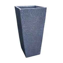 Puķu pods stiklšķiedras 35x35x70cm, tumši pelēks
