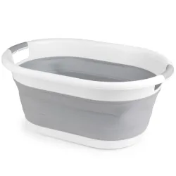 Beldray LA034816FPEU7 Collapsible Laundry Basket 28L White-Grey