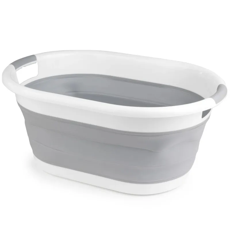 Beldray LA034816FPEU7 Collapsible Laundry Basket 28L White-Grey