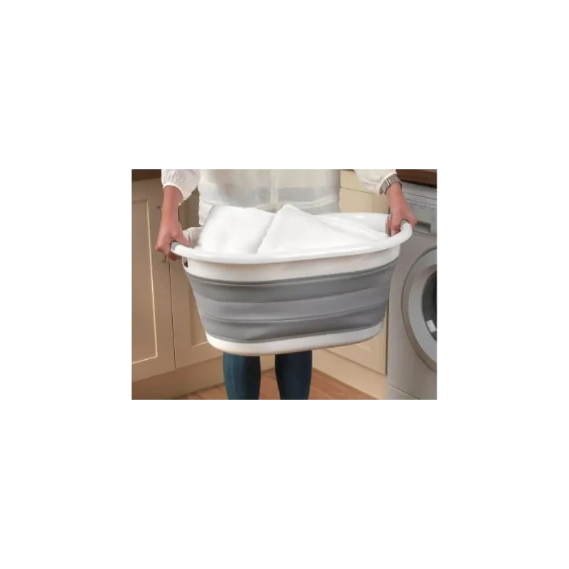 Beldray LA034816FPEU7 Collapsible Laundry Basket 28L White-Grey