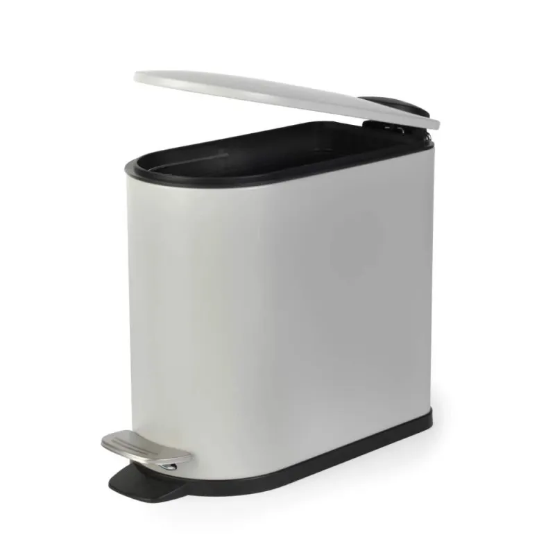 Beldray LA036690GRYPEU7 Slimline D-Shaped Pedal Bin - Grey 5-Litre