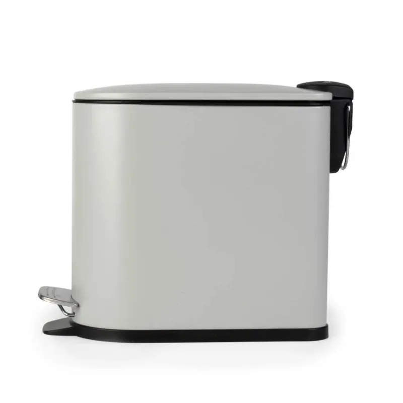 Beldray LA036690GRYPEU7 Slimline D-Shaped Pedal Bin - Grey 5-Litre