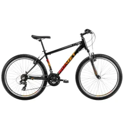 Bicycle ROMET Rambler R6.0, 26 black-orange-red ,M,