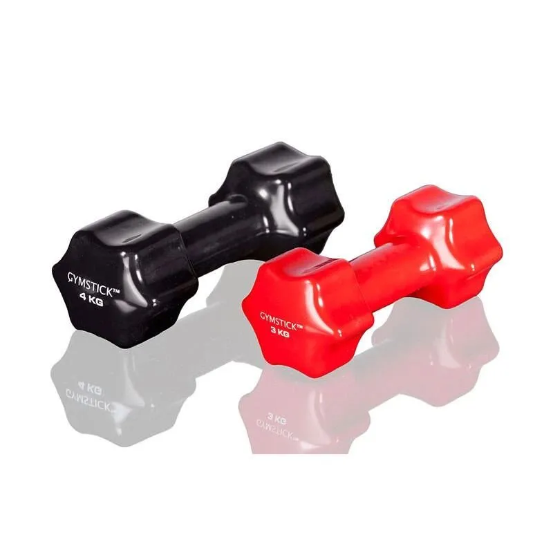 Hanteles GYMSTICK Studio hanteles 3 kg, sarkans