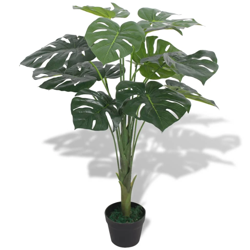 vidaXL mākslīgā monstera ar podiņu, 70 cm, zaļa