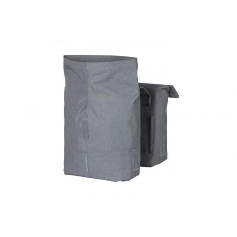 Bagāžas soma BASIL City dubultā velosoma, 28-32 L, pelēka