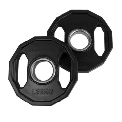 Svaru šķīvji TUNTURI Olimpiskās gumijas plāksnes, 50 mm, 1,25 kg