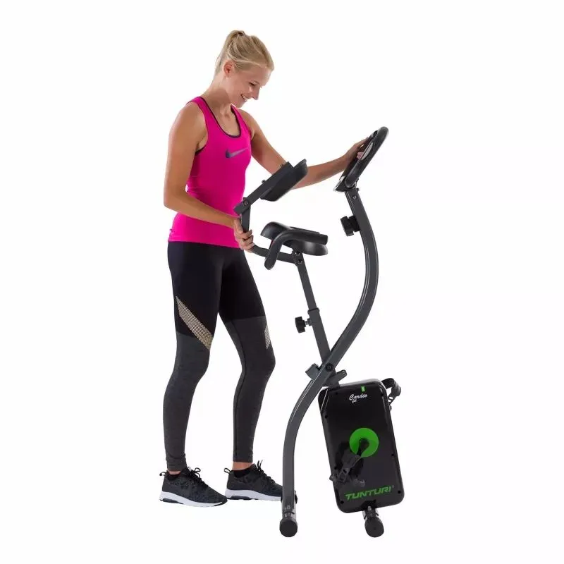 Kokkupandav velotrenažöör seljatoega TUNTURI Fit B25 X-bike with backrest