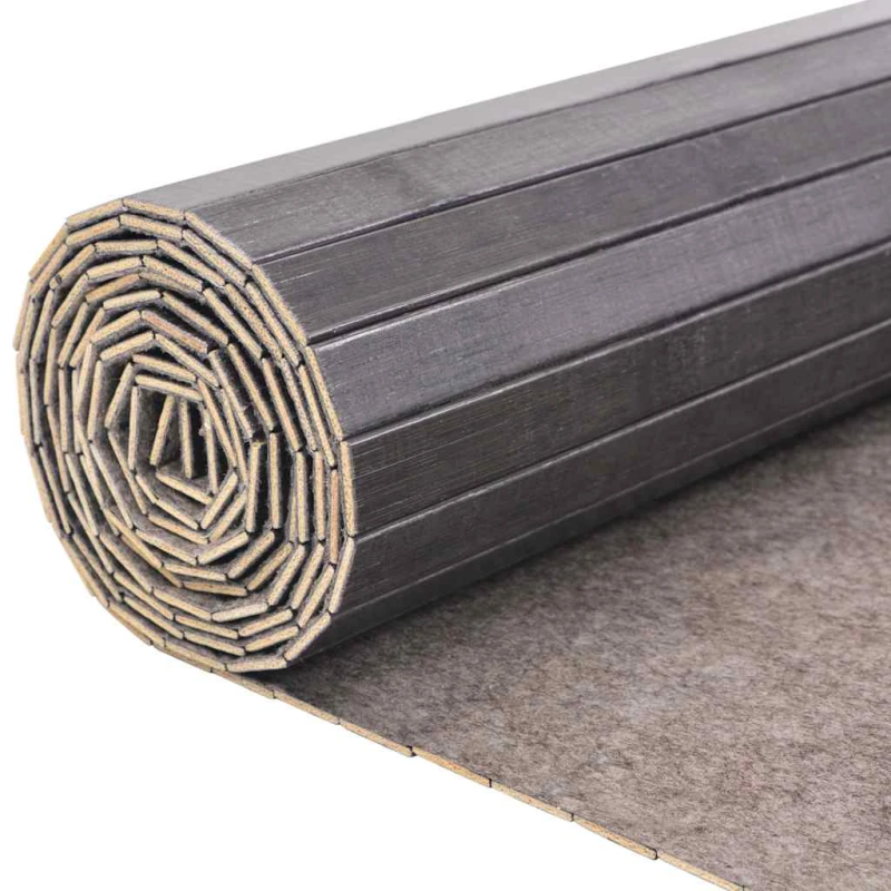 vidaXL istabas aizslietnis, bambuss, 250x165 cm, pelēks