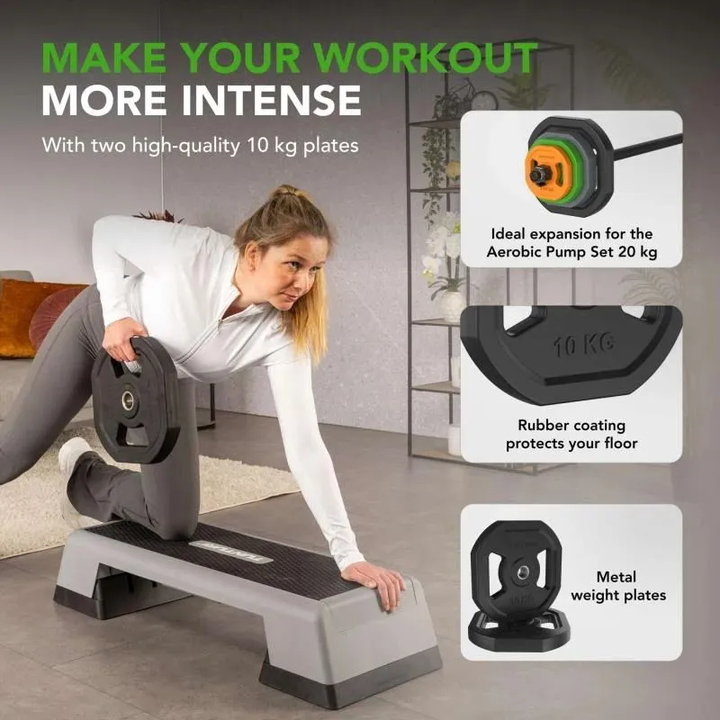 Svara šķīvji TUNTURI Aerobic Pump Plates 10 kg
