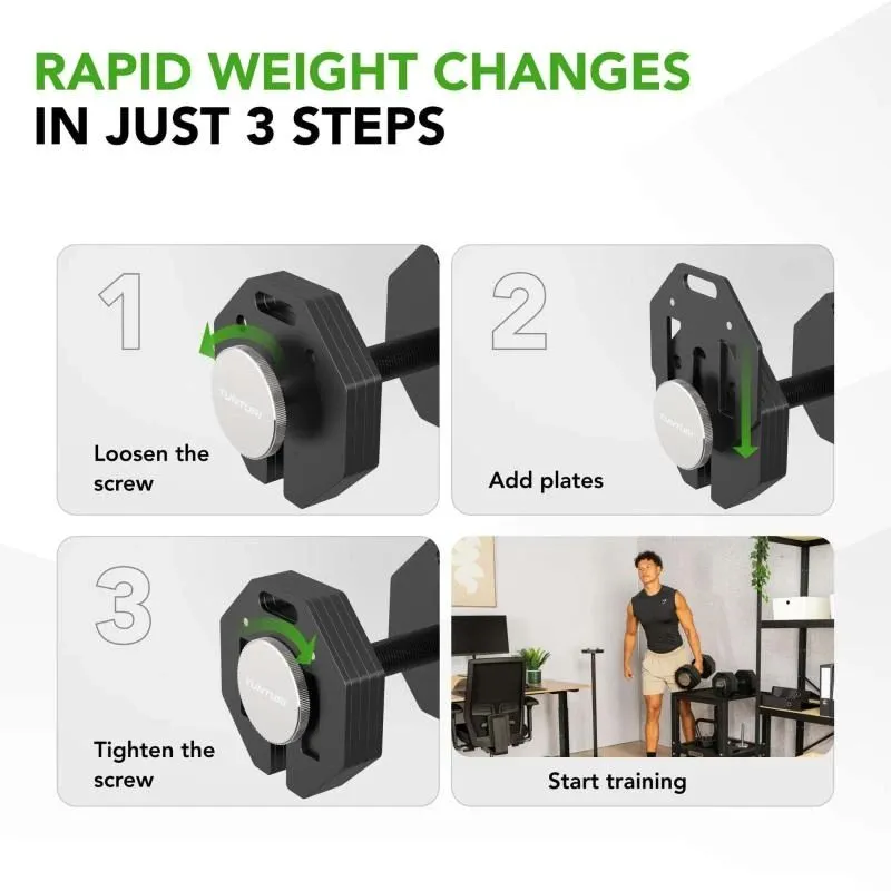 Dumbbell TUNTURI Rapid Adjustable Dumbbell 20kg