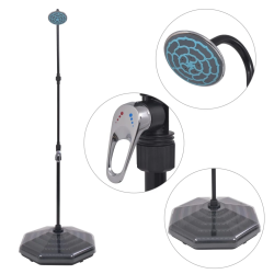 vidaXL solārā duša, 20 L, alumīnijs, HDPE