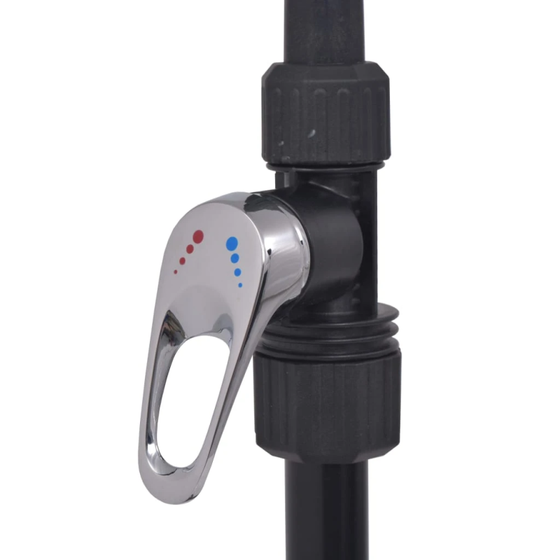 vidaXL solārā duša, 20 L, alumīnijs, HDPE